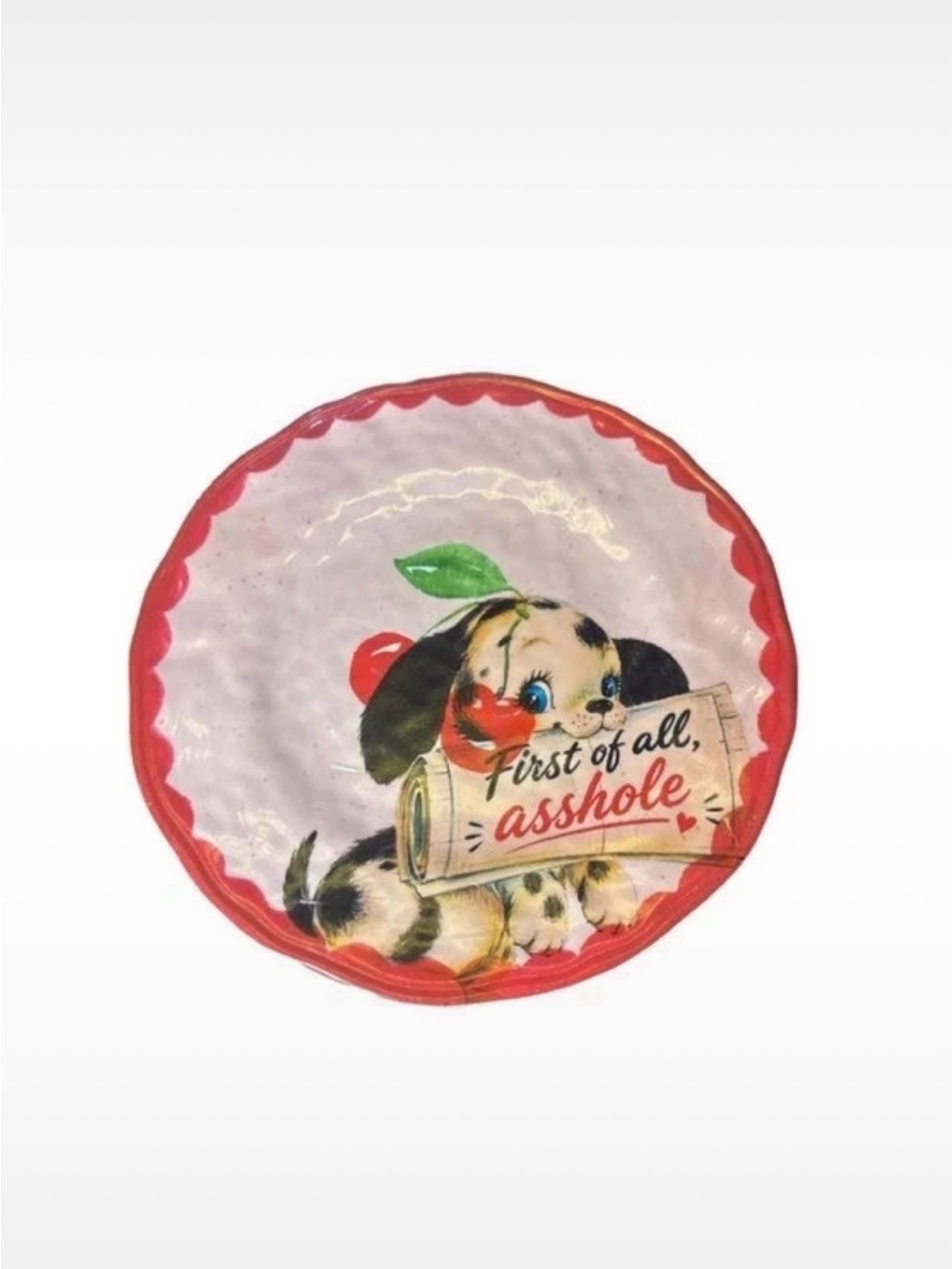 Vintage Style Dog Plate with Sassy Phrase